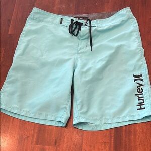 Hurley Blue and Black Board Shorts Swimwear